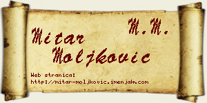 Mitar Moljković vizit kartica